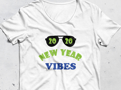 New Year Vibes 2020 2020 apparel design fashion funny illustation logotype new year trendy typography vector vibe