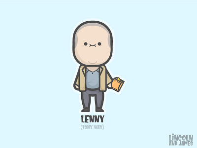 Lenny (Tony Way) from After Life afterlife cute designs face flat happy hipster illustrator james kawai kawaii lenny lincoln postman smile smiling timelapse vector vintage