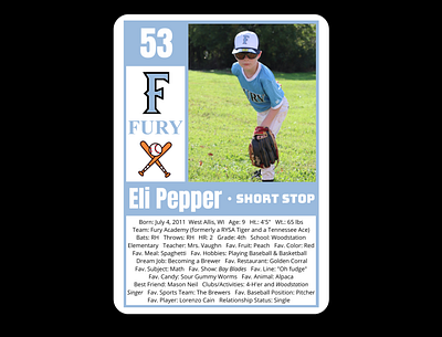 Baseball Card Design - Back baseball card canva