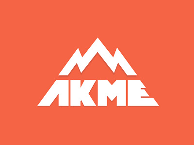 AKME logo akme brand education identify logo mountain