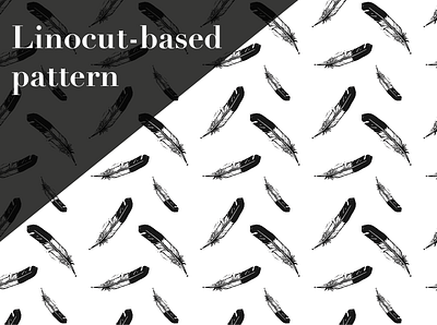 The plumage blockprint design illustration linocut pattern vector web