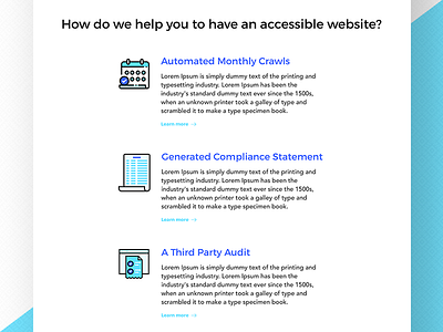 Service icons for Ada Site Compliance