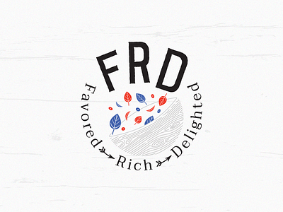 Brand identity for FRD bar bowl brand identity branding food healthy juice bar leaves logo logodesign logotype mark vegan wood