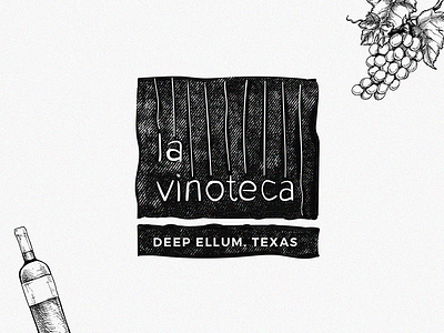 Logo exploration for "La Vinoteca" wine bar