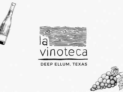 Logo exploration for "La Vinoteca" wine bar