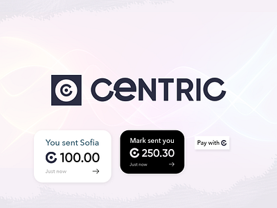 Branding for "Centric" cryptocurrency brand identity branding crypto cryptocurrency logo token