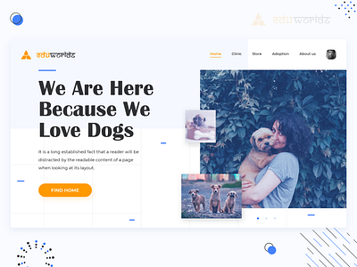 Landing Page - Dogs | Webpage for Dogs dogs landing page landing page design landing page for dogs web web design web mockup web template web template design website website design website mockup website template