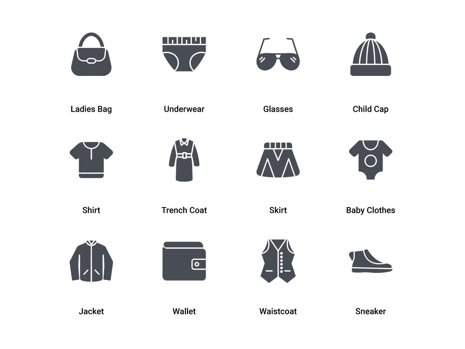 Clothes and Accessories Glyph by Color Cubes on Dribbble
