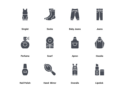 Clothes and Accessories Glyph