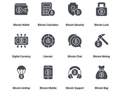 Bitcoin and Cryptocurrency Mining Glyph