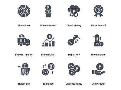 Bitcoin and Cryptocurrency Mining Glyph