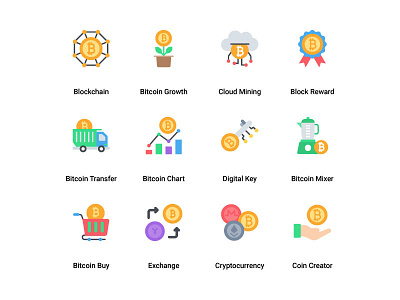 Bitcoin and Cryptocurrency Mining Flat automobile award badge bitcoin bitcoin cloud blockchain chart cloud cryptocurrency delivery digital exchange forex growth investment money network reward trade truck