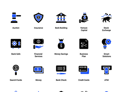 Banking Finance glyph 2color