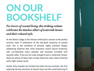 On Our Bookshelf - Responsive Article Experimentation article responsive typography