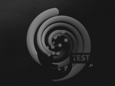 Expansion 3d black and white bw spiral test type