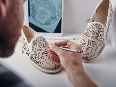 The Day of Slippers 2019 character design charity design digital design hand drawn illustration shoes
