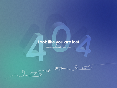 Website — 404 Error page 3d 404 branding design error error page graphic design illustration interface landing landing page mistake portfolio ui ux website