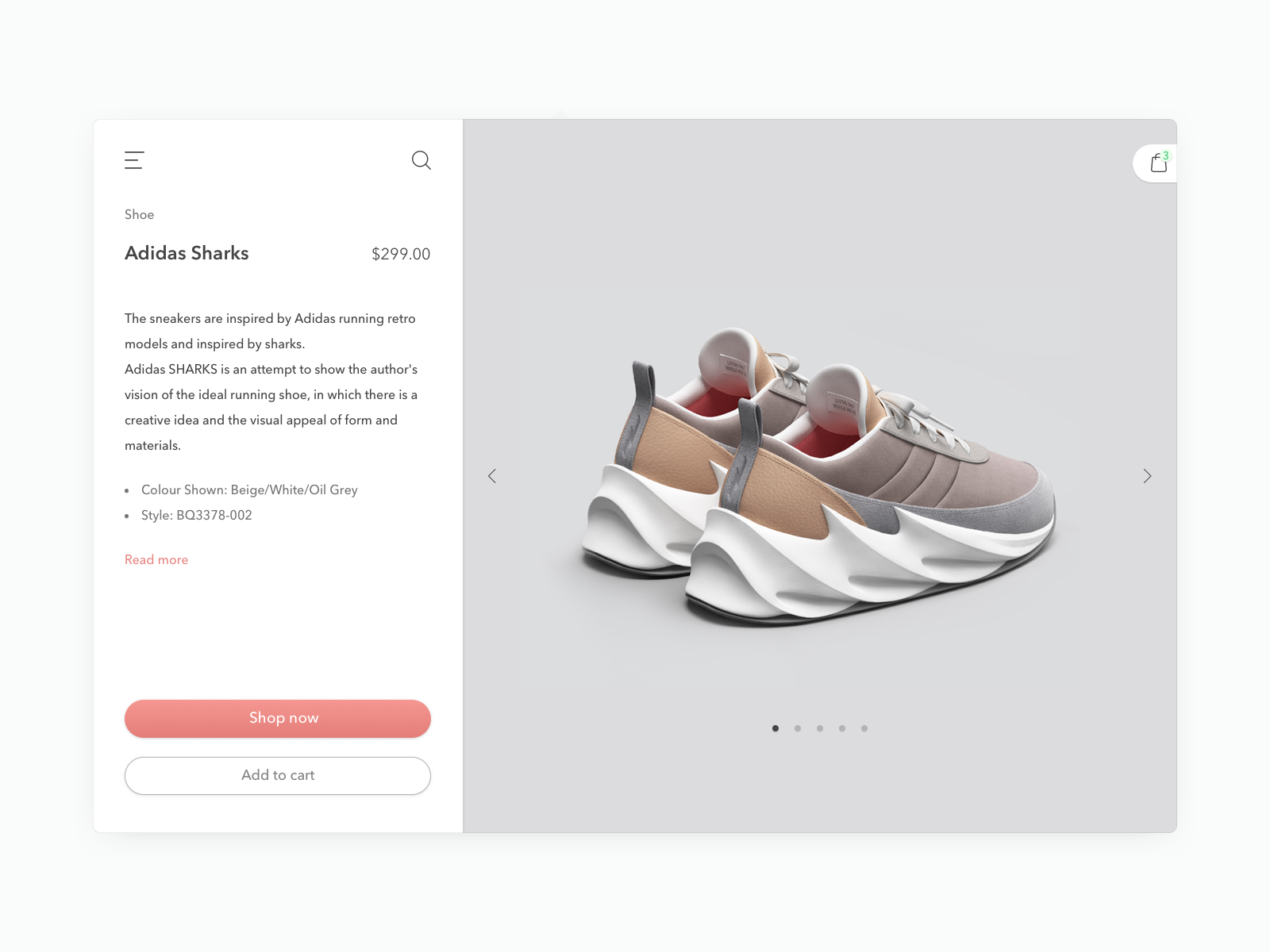 Adidas — Online Store by Elisabeth 