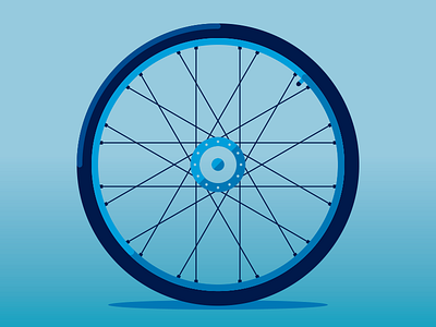 Tired bicycle bike geometric illustration shape simple tire
