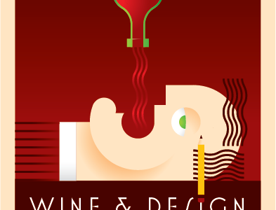 Wine and Design design poster wine