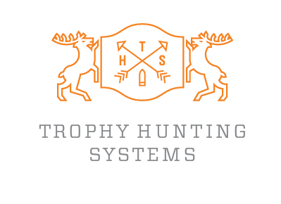 Trophy Hunting Systems hang tag crest deer logo orange