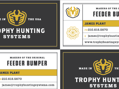 Trophy Hunting Systems business card card logo