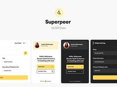 Superpeer Web Widget UI/UX Case 🤙