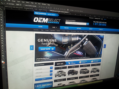 OEM Select Web design auto parts creative web page web 2.0 web design