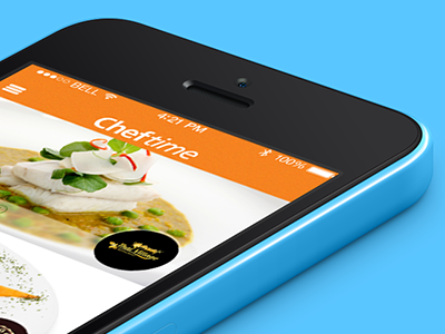 Cheftime app design app clean food mobile modern ui