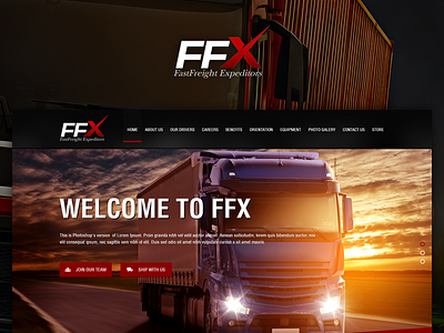 Ffx branding ffx one page design transport trucks
