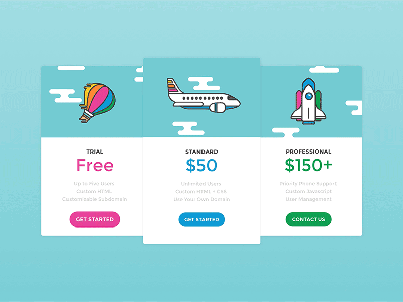 Pricing table3