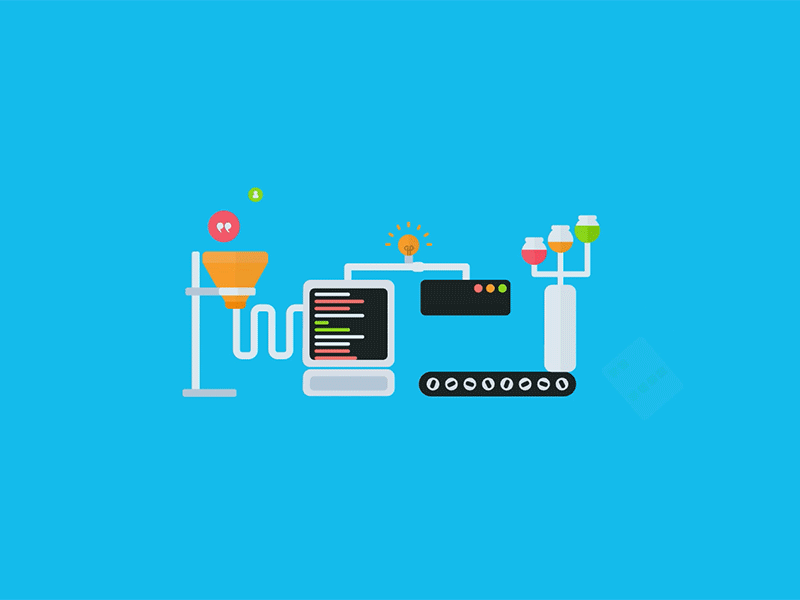 Wireframe Factory assembly line factory wireframe svg animation animation svg