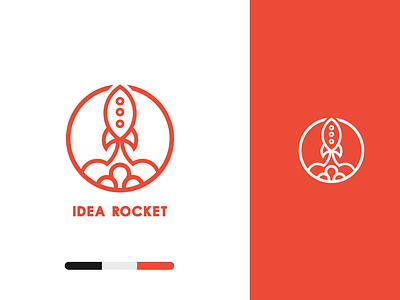 Idea Rocket Branding ID Concept branding and identity flat golden ratio logo illustration logo vector