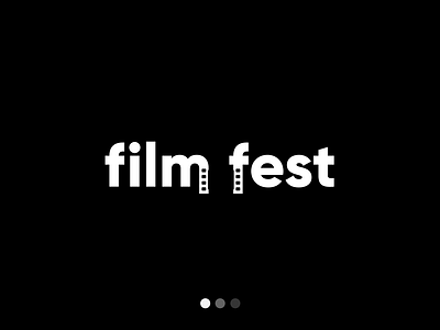 Film Fest Logo Design design flat illustration logo negative space negative space logo typography vector