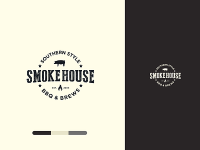 Smokehouse Logo ID Concept branding branding and identity design flat illustration logo logo design typography vector