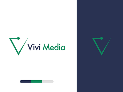 Vivi Media Branding ID branding and identity design flat icon illustration logo