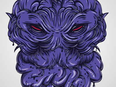evil brain brain dark evil illustration illustrator purple
