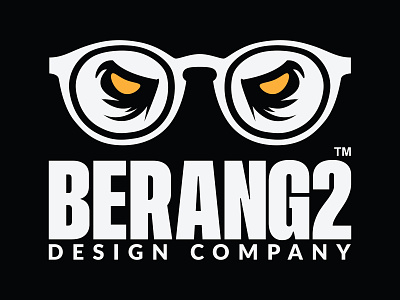 Berang2 New Logo berang2 black design glasses logo