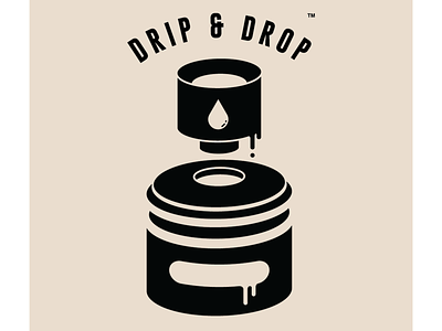 Drip & Drop atomizer berang2 black branding design logo rda vape vector