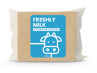 Freshly Milk Cheddar Cheese branding design identity illustration logo product