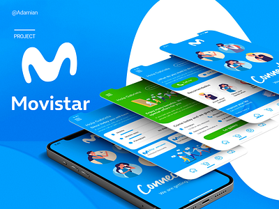 Movistar Ecommerce app design illustration ui vector