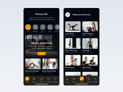 Fitness Program app design ecommerce fitness graphic design gym homepage interface landing mobile site ui ux web webpage