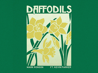 Daffodils - Mark Ronson ft. Kevin Parker design flat graphic design graphicdesign illustration poster poster art type typography