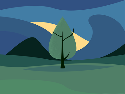 Tree flat illustration illustrator logo minimal vector