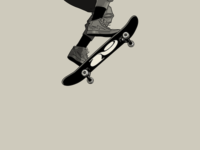 Vuela design futurism gianmarco magnani illustration jump minimalist ollie poster retro skateboard skateboarding skater vuela