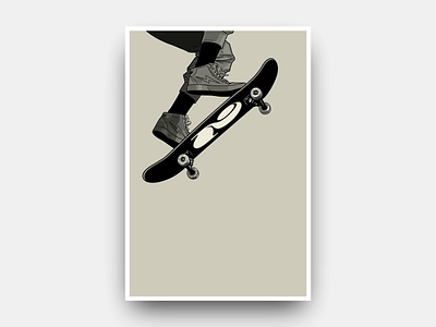 Vuela design fly futurism gianmarco magnani illustration jump minimalist poster retro skate skateboard skateoarding street vuela