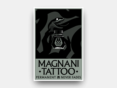 Magnani Tattoo 2 design futurism gianmarco magnani illustration minimalist poster retro snakes tattoo tattoo inks