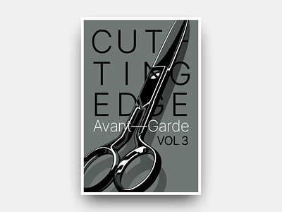 Cutting Edge Vol. 3 avant garde chromed cutting cutting edge design future futurism gianmarco magnani illustration minimalist poster retro scissors stainless steel