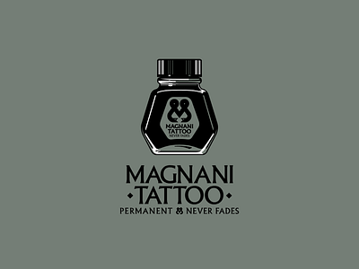 Magnani Tattoo - Never Fades branding design futurism gianmarco magnani illustration logo design minimalist retro snakes tattoo tattoo inks