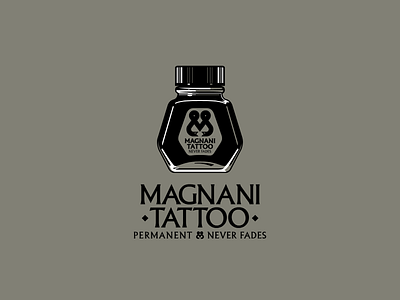 Magnani Tattoo - Never Fades branding design futurism gianmarco magnani illustration inked logo design logotype minimalist retro snakes tattoo tattoo inks tattooed tattoos tatuaje